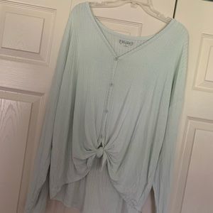mudd long sleeve tied top